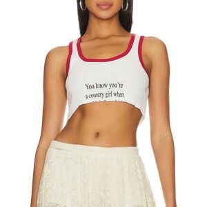 The Laundry Room White and Red Tank Top